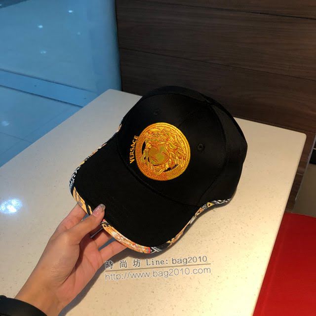 VERSACE男士帽子 範思哲經典美杜莎花邊棒球帽鴨舌帽  mm1166
